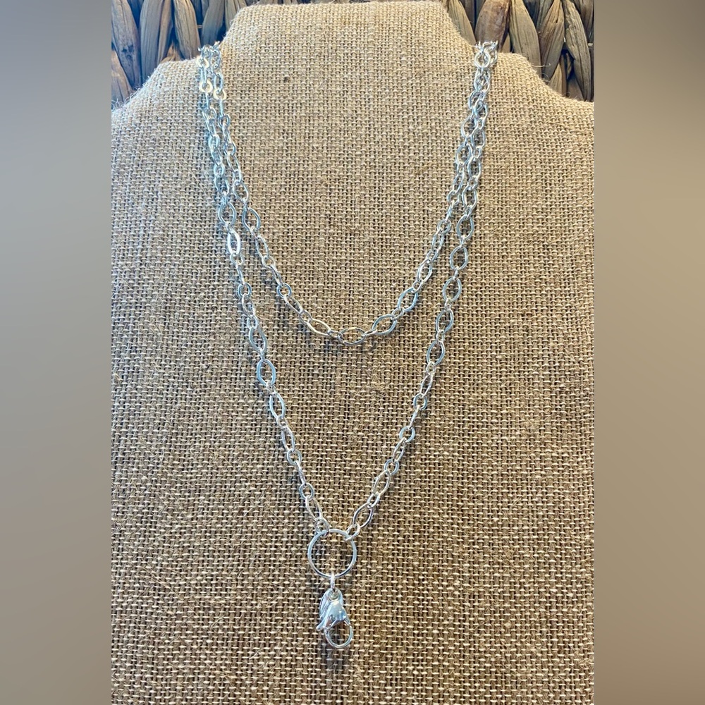 NIB, Origami Owl Silver Oval Link Locket Chain 32"